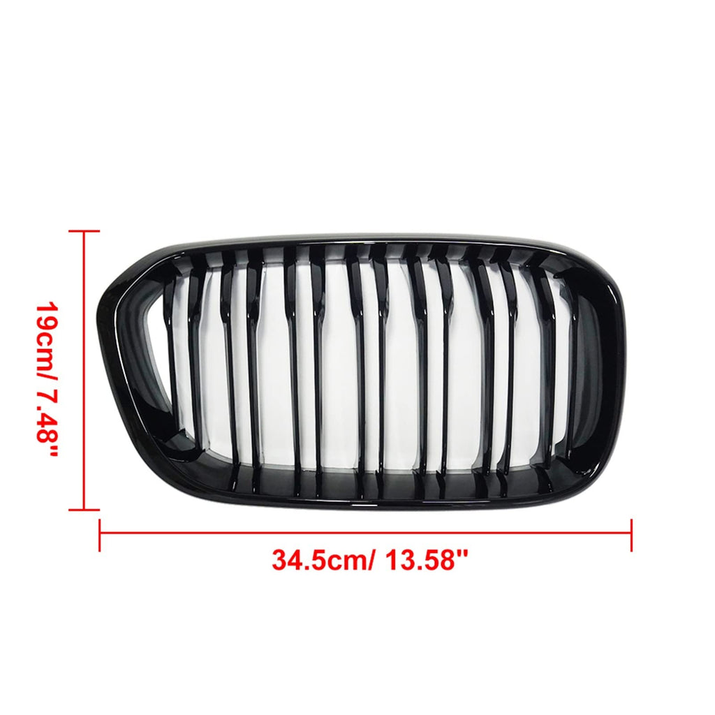BMW F20/F21 Double Slat Kidney Grille (2015+ FACELIFT) Gloss Black